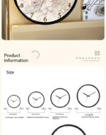 Butterfly Cream Art Silent Quartz Wall Clock - Image 4