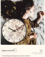 Butterfly Cream Art Silent Quartz Wall Clock - Image 3