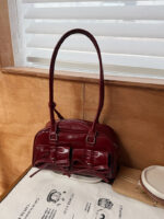 Cherry Gloss Bow Pocket Handbag - Image 5
