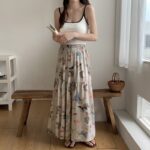 Floral Cotton-Silk Loose Skirt - Image 10
