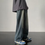 American Retro Hong Kong Style Men's Jeans – Loose Wide-Leg Straight Streetwear Pants - Image 5