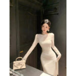 Elegant Lace Midi Dress women - Image 4