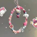 Beaded Mobile Phone Chain with Cute Heart Pendant – Original Card Machine & Backpack Lanyard
