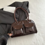 Retro niche underarm tote bag – large capacity shoulder purse