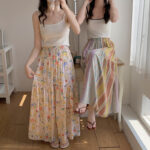 Floral Cotton-Silk Loose Skirt - Image 6
