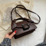 Stone Texture Top-Handle Crossbody Bag for Women - Image 8