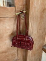 Cherry Gloss Bow Pocket Handbag - Image 4
