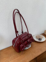 Cherry Gloss Bow Pocket Handbag - Image 7