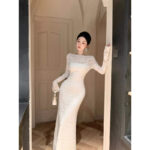 Elegant Lace Midi Dress women - Image 3