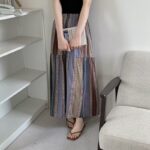 Floral Cotton-Silk Loose Skirt - Image 9