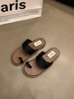 Roman Royal Toe Ring Flat Slippers for Women – Outdoor Sandals - Image 3