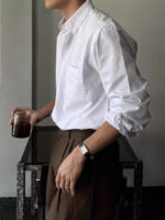 Korean Style Cotton Linen Casual Shirt - Image 2