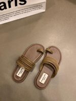 Roman Royal Toe Ring Flat Slippers for Women – Outdoor Sandals - Image 2