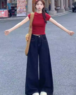 High Waist Wide Leg Jeans for Women - Image 3