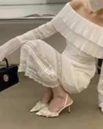 Summer Fairy Mesh Lace Pointed Toe Stiletto Heels - Image 19