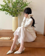 Summer Fairy Mesh Lace Pointed Toe Stiletto Heels - Image 16