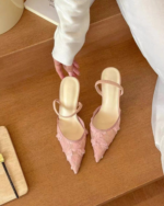 Summer Fairy Mesh Lace Pointed Toe Stiletto Heels - Image 11