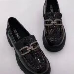 Leather Platform Loafers - Classic Mirror-Finish Chunky Shoes - Image 9