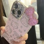 Hello Kitty Rhinestone Bowknot Full Coverage Phone Case for Apple Phones - Image 10
