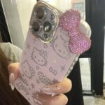 Hello Kitty Rhinestone Bowknot Full Coverage Phone Case for Apple Phones - Image 9