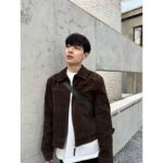Dark Brown Clean Fit Retro Men's Short Jacket - Image 2