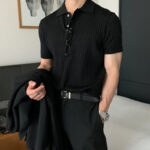 Classic Knit Polo Shirt for Men - Image 7