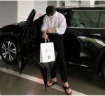 Black Draped Long Sleeve Shirt - Image 3