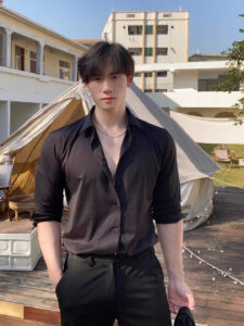 Black Minimalist Long Sleeve Shirt - Image 5