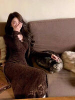 Maillard Style Mermaid Lace Maxi Dress - Image 5