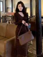 Maillard Style Mermaid Lace Maxi Dress - Image 9