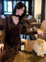 Maillard Style Mermaid Lace Maxi Dress