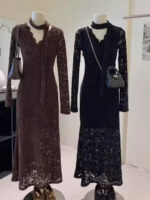 Maillard Style Mermaid Lace Maxi Dress - Image 7