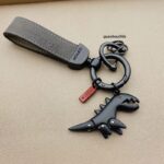 Suede Keychain - Popular Cute Dinosaur Charm, Adorable Cartoon Car Keyring. - Image 2