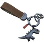 Suede Keychain - Popular Cute Dinosaur Charm, Adorable Cartoon Car Keyring. - Image 3