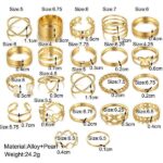 22PCS Butterfly Open Ring Set – Heart Joint Rings - Image 6