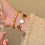 Floral Bracelet for Women – Elegant Chinese Style Adjustable Bangle - Image 8