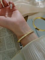 Full Crystal Titanium Steel Bangle Luxury Sparkle Design - Image 8