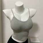 Korean Style Removable Pad Slim Fit Crop Cami Tank Top - Image 3