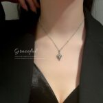 Beaded Snake Chain Heart Pendant Necklace for Women - Image 2