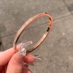 Full Crystal Titanium Steel Bangle Luxury Sparkle Design