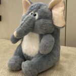 Grey Stuffed Elephant Plush Animal Soft Toy for Kids