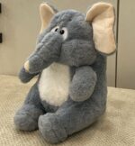 Grey Stuffed Elephant Plush Animal Soft Toy for Kids