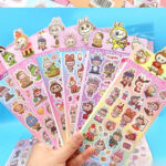 Cute Labubu Cartoon Holographic Stickers for Kids and Journaling