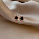 Titanium Steel Roman Numeral Stud Earrings Minimal Luxury Design - Image 5