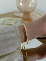 Full Crystal Titanium Steel Bangle Luxury Sparkle Design - Image 9