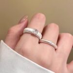 Chinese Style Brushed Open Ring – Luxury Adjustable Couple Ring - Image 11