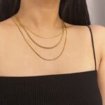 Layered Twisted Snake Bone Titanium Steel Collarbone Necklace for Women - Image 2