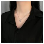 Beaded Snake Chain Heart Pendant Necklace for Women - Image 12