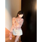 Elegant Floral Chiffon Strap Blouse – Lightweight and Feminine Niche Style - Image 4