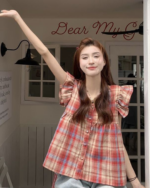 French Single-Breasted Long Sleeve Top - Image 11